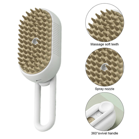 Electric Pet Cleaning Brush Steam Spray