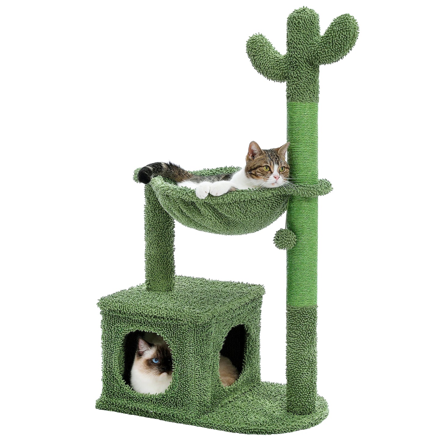 Cactus Cat Tree Tower with Hammock and Condo